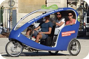 Taxi Bike using PowerBrick battery for pedalling assistance