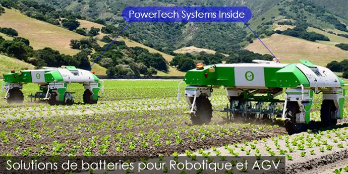 Solution de batteries pour robotique, robot et AGV