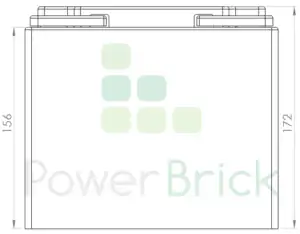 LFP battery 12V-40Ah - Side