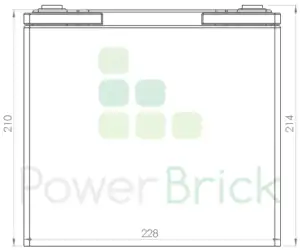 LFP battery 12V-55Ah - Side