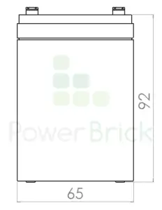 PowerBrick 12V-7.5Ah - Side