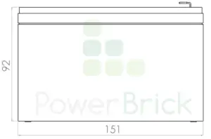 LFP battery 12V-7.5Ah - Side