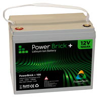 Lithium-Ion Battery 12V - 100Ah - 1.28kWh - PowerBrick+ / LiFePO4