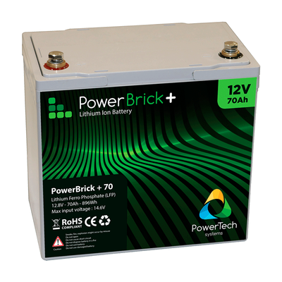 Batterie Lithium-Ion 12V - 70Ah - 896Wh - PowerBrick+ LiFePO4 LFP